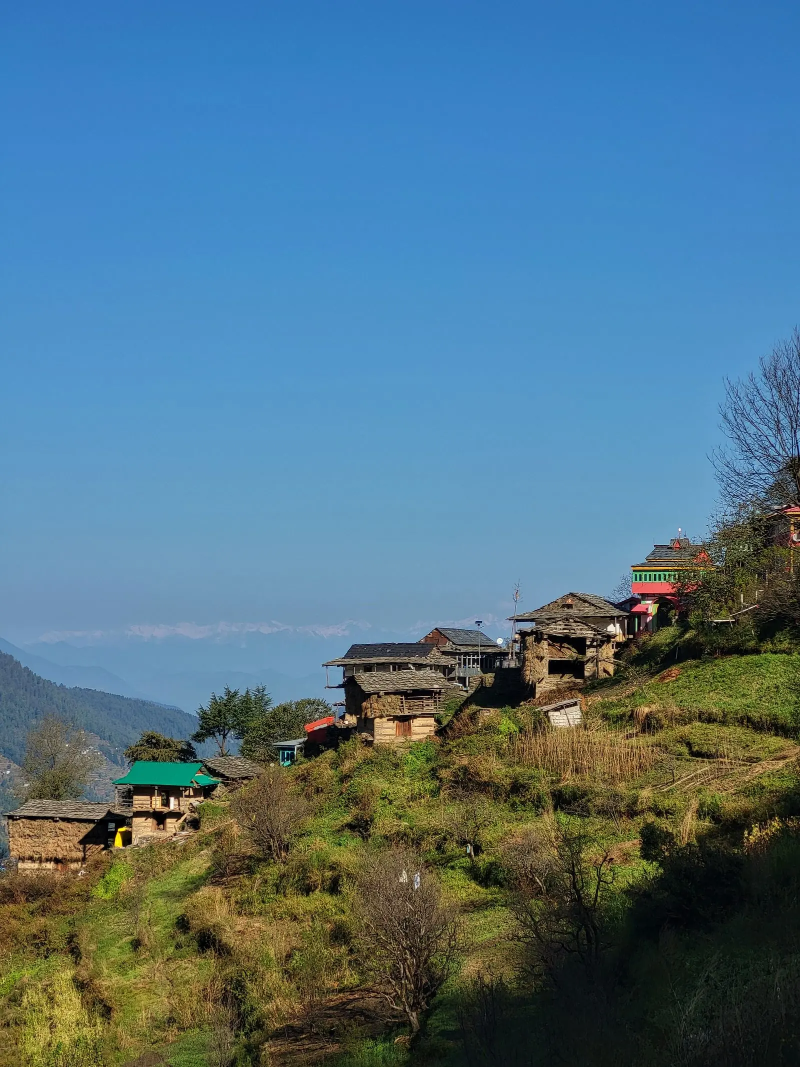 A traditional Himachali village near Jalori Pass